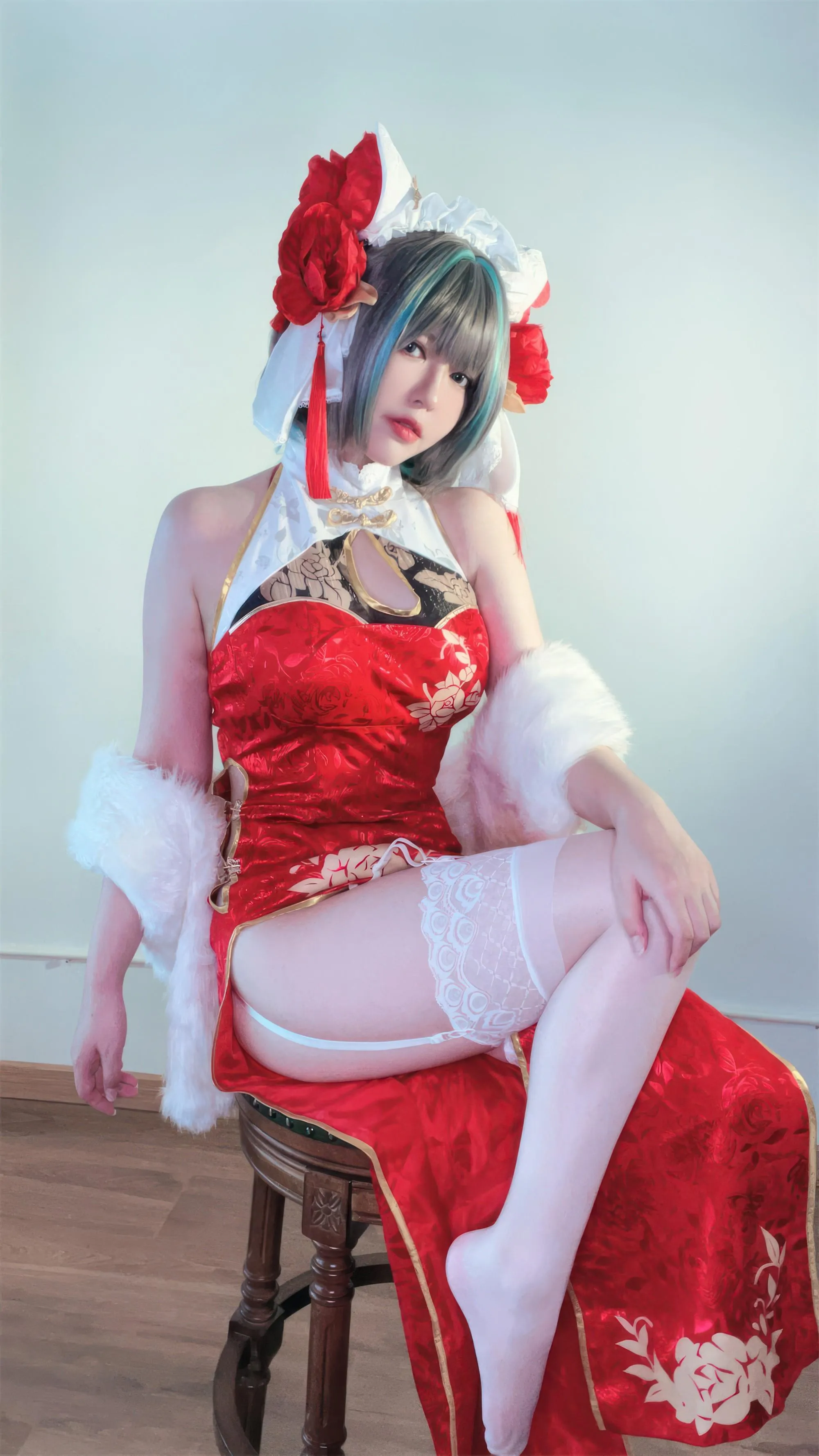 BANBANKO 半半子 – NO.72  柴郡中华娘旗袍 [45P]插图3